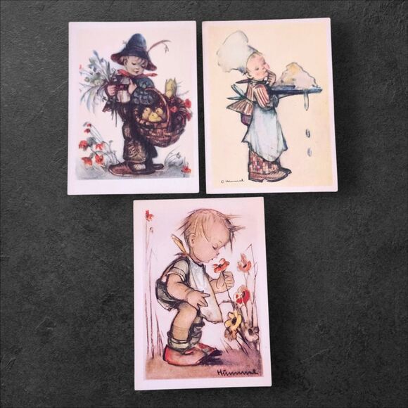 3 Vintage 1941 Hummel Greeting Cards ARS SACRA Unused German Art Uncirculated - Picture 2 of 9